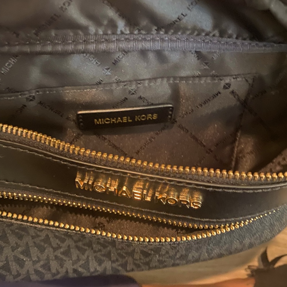 Michael Kors Medium Logo Pebbled Black Belt Bag